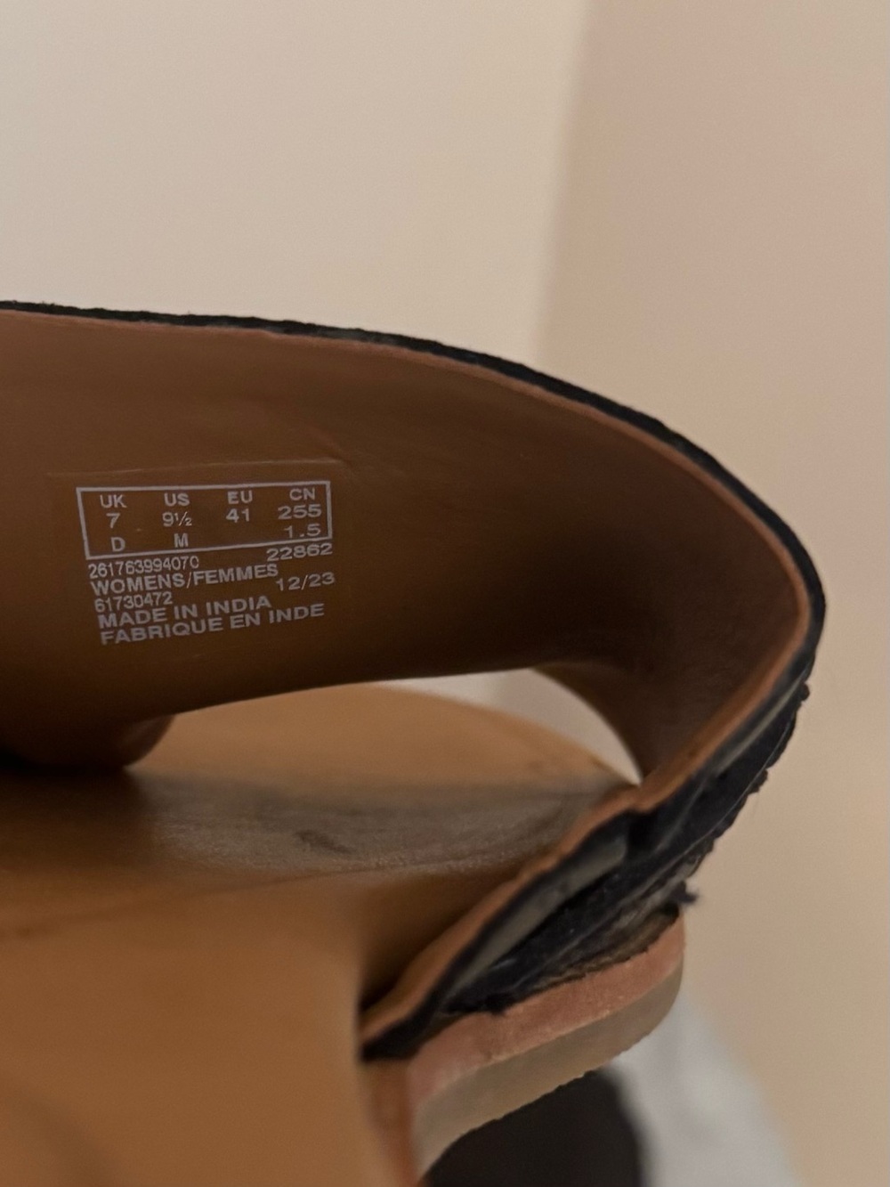 Clarks Maritime Mule Comfort Cushion Black Leather Slide Sandals Women’s 9.5 - Picture 9 of 9